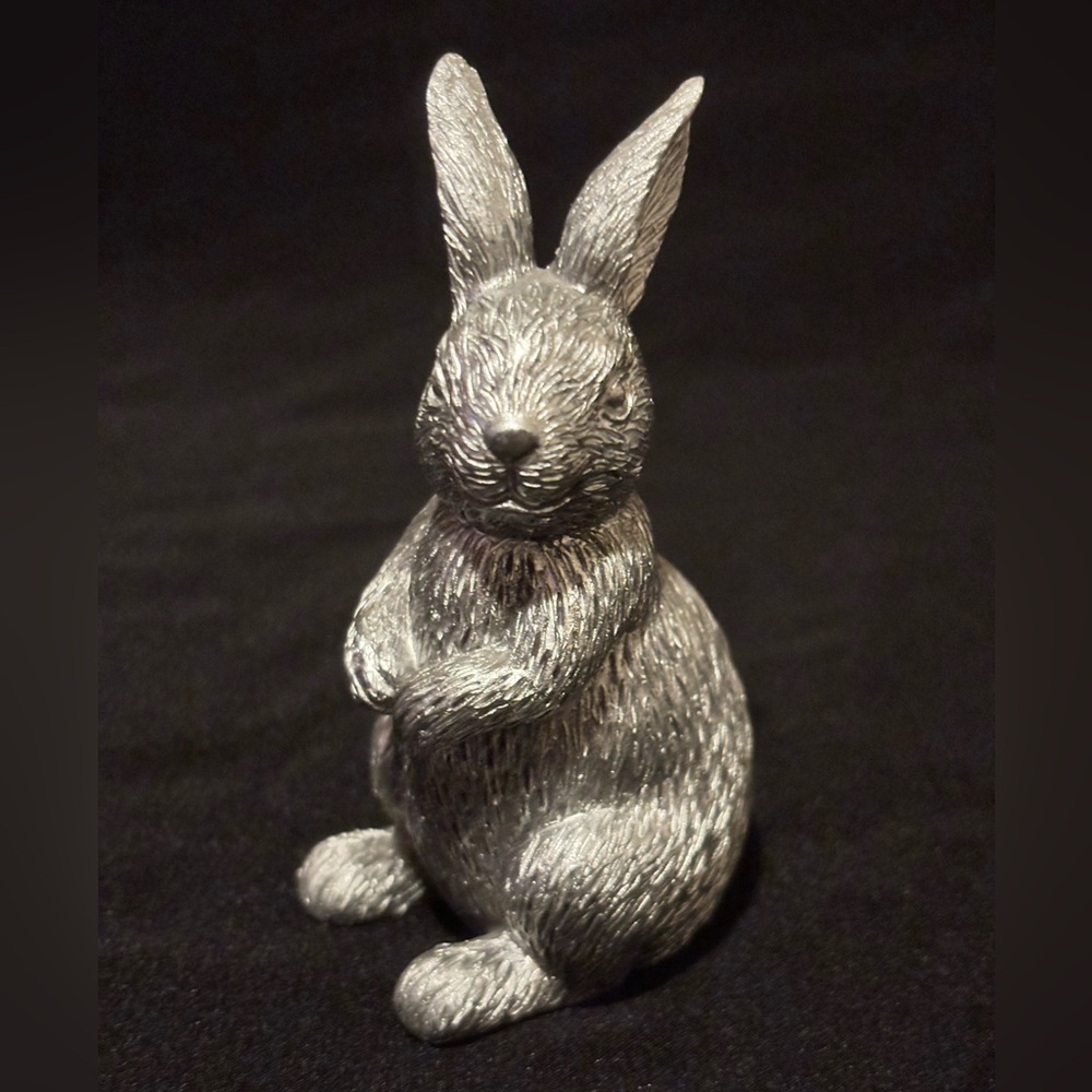 Pewter Bunny Figurine